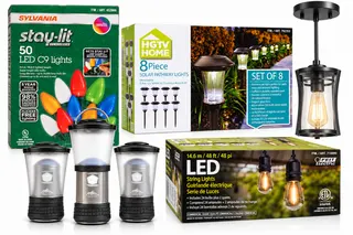 Assorted Solar, indoor and outdoor lights