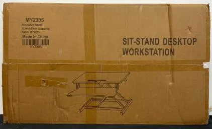 PUTORSEN SF2305 32-Inch Standing Desk Converter, Black, Adjustable Height 4.3" To 19.8"