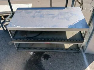 Commercial Pass-Through Heated Holding Cabinet, Stainless Steel & Glass, 2 Shelves, Approx. 48"x24"x24"