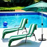 Superior Cabana Cotton Lounge Chair Cover, Outdoor Towel/Chaise Furniture Covers, Terry Cl...