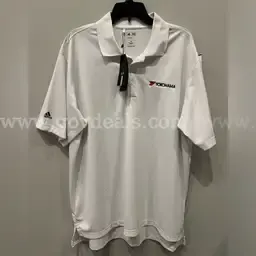 Adidas GOLF WHITE/BLACK Polo Shirt STYLE X25614 Men’s SIZE EXTRA LARGE NWT *WILL SHIP