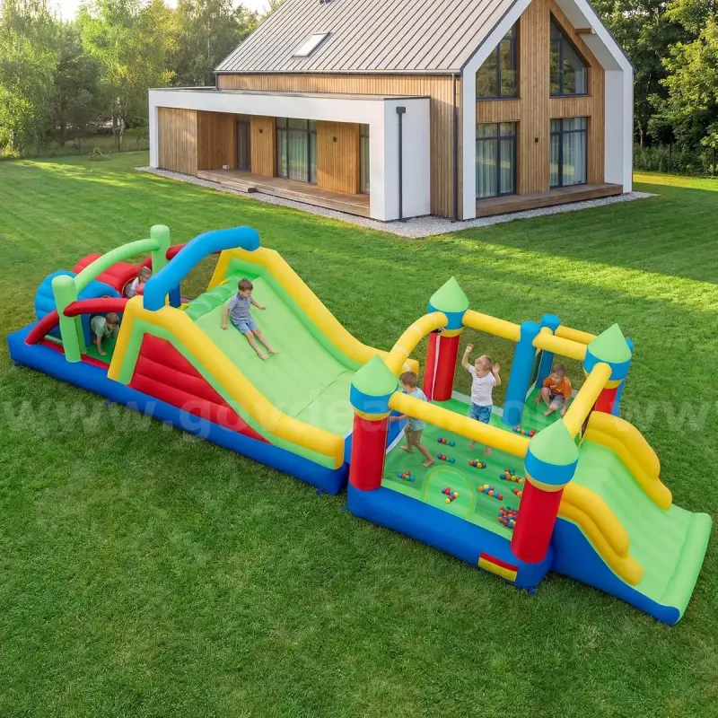 Free Shipping NEW Extra Large Kids Inflatable Bounce House with Dual Slides & Obstacle Course