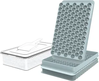 WIBIMEN Mini Ice Cube Trays for Freezer with Lid, 0.55" Pebble Ice