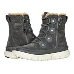Sorel ExplorerTM II Joan Dual Zip Waterproof Grill/Fawn 8.5 B (M)
