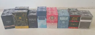 16 Boxed Perfume Lot: 100ml Eau de Parfum/Toilette – Mixed Scents for Men & Women, Sealed