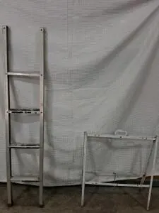 Aluminum Ladder, Approx. 5' and Sign Frame