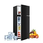 Geekman Mini Fridge with Freezer; 3.5 Cu.Ft Compact Refriger