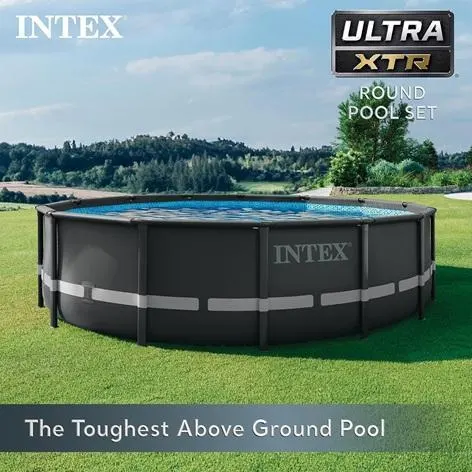 Intex Ultra XTR Frame 14'x42" Round Above Ground Outdoor Swimming Pool Set