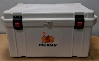 Pelican Elite 50 Quart Hard Cooler, White, Heavy-Duty Insulation, Dual Latches