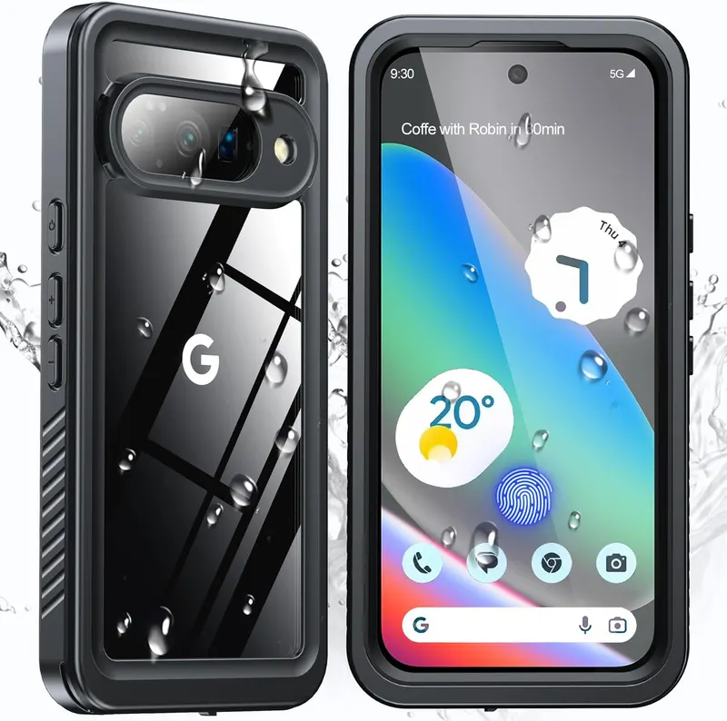 ANTSHARE for Google Pixel 10 Case IP68 Waterproof Case, Black | [Built-in Screen/Camera Protector], 360 Full Body Sealed Protective Shockproof Front and Back Cover for Pixel 10