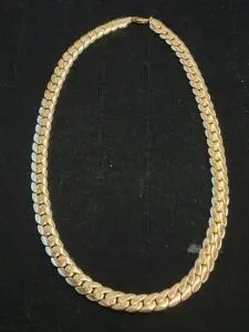 14K Gold Cuban Link Chain Necklace, 20" Length, 10mm Width, Lobster Clasp