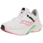 Saucony Women's Tempus Sneaker, White/Vizi Pink, 6.5